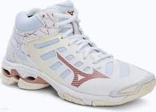 MIZUNO WAVE VOLTAGE MID WOMEN SCARPE DA PALLAVOLO VOLLEY BIANCO ROSA DONNA