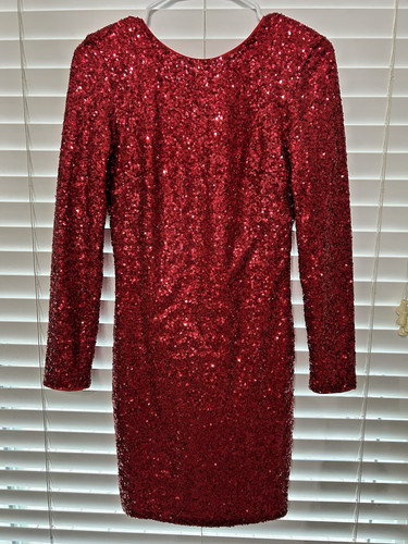Abito donna rosso paillettes
