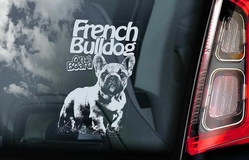 French bulldog car sticker - bulldog,