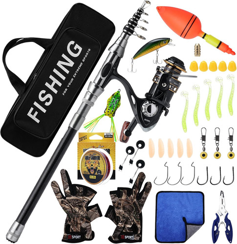 Set combinato canna - combinato, pesca