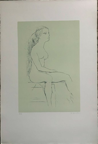 Ugo capocchini litografia nudo - ugo,
