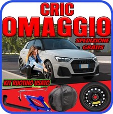 Ruotino Di Scorta 5Fori Da 15 Per La Audi A1 Con Kit Cric Crick + Chiave Sacca p