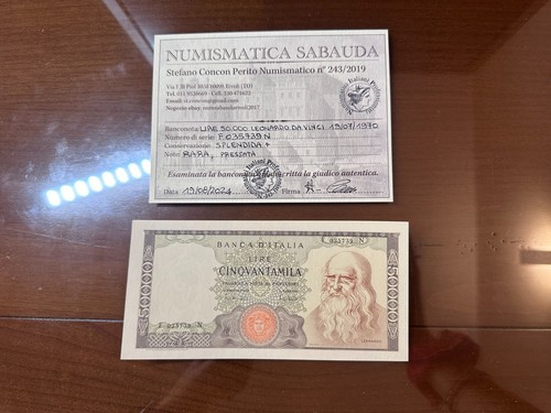 Banconota lire 50000 leonardo - banconota,