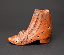 OCARINA ANTICA A FORMA DI SCARPA DI DONNA FIRMATA P.F. BUDRIO MUSEALE