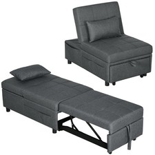 HOMCOM Poltrona Letto Singolo