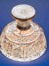 Porta Profumo Cristallo Boemia E Tappo In Argento 800