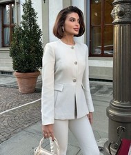 ZARA BLAZER DONNA FW24 BEIGE