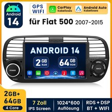 7" Per Fiat 500 2007-2015