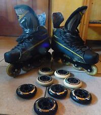 Pattini in line, nati per giocare ad hockey ma ottimi anche da passeggio.