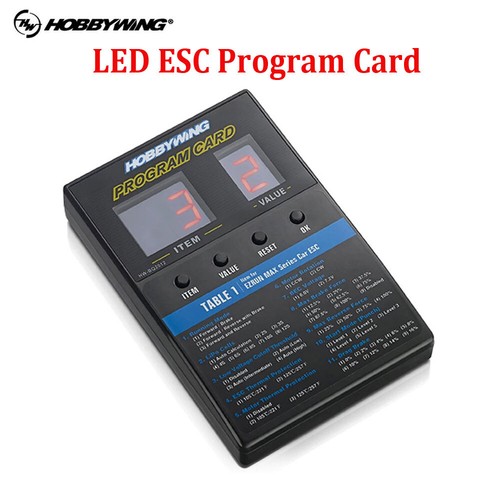 Hobbywing led program - program, card