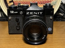 ZENIT 12XP macchina fotografica Con Obiettivo Helios 44m 4 , Usata Funzionante