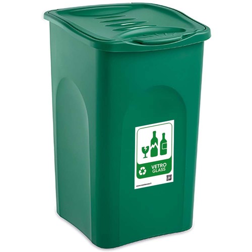 Bidone verde 50lt con - bidone,