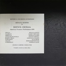 RENATA SCOTTO – REFICE: CECILIA (1976) 3 LP BOX SET HISTORICAL RECORDING OPERA R