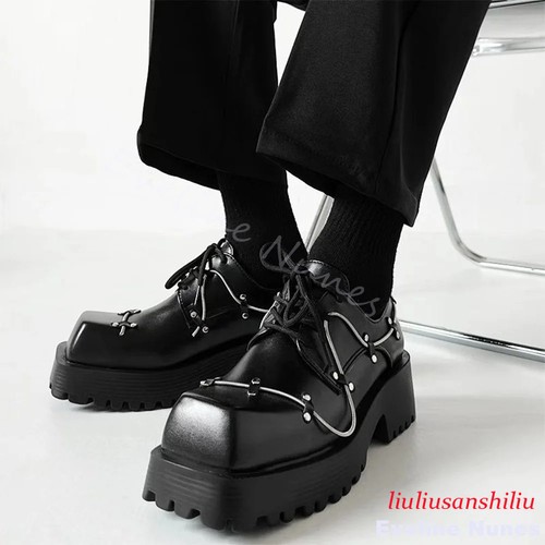 Scarpe pelle platform - , rialzata