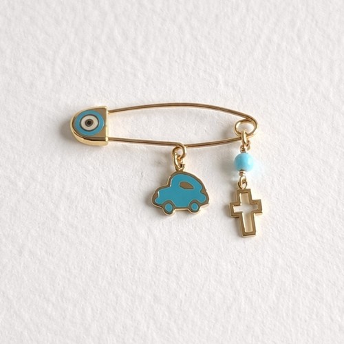 Spilla croce bambino oro - , 9