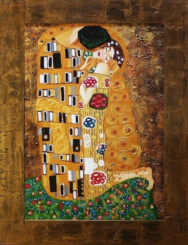 Gustav klimt kuss 84x63 - -, kuss-84x63
