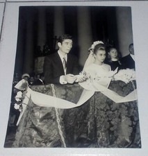 Fotografia FELICE GIMONDI MATRIMONIO Tiziana 1968 - 24x30 Paparazzi Foto Olympia