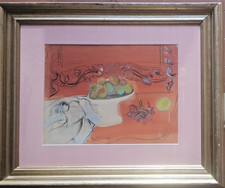 Litografia originale Raoul Dufy  Héron de Villefosse René René Eaux 1954