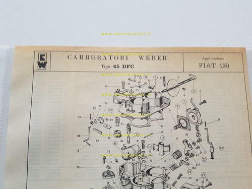 Weber carburatore dfc fiat - weber,