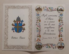 Santino Messaggio Benedizione foto Papa GIOVANNI PAOLO II Pasqua 2002(usato-used