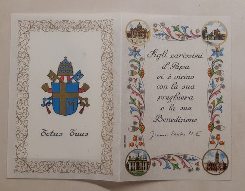 Santino messaggio benedizione - santino,