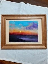 Quadro, Bozzetto Dipinto Ad Acrilico Con Cornice E Vetro