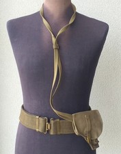 Cinturone fondina correggiolo M34 canapa verde anni 70/80 Ufficiale E.I. inusati