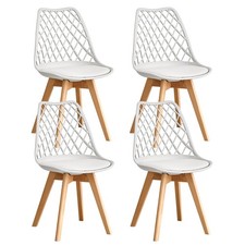 Set di 4 sedie imbottite da