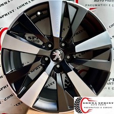 4 CERCHI IN LEGA ORIGINALI RAGGIO 17 PEUGEOT 3008-4008 NERO OPACO DIAMANTATO