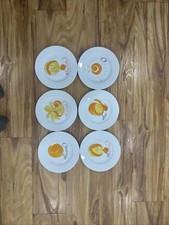 Limoges Plates Whimsical Peeling of an Orange Porcelaine de Solange Full Set Six