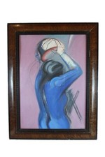 VAGLIERI TINO “Figura femminile” Tecnica mista su cartone 100 x 70 cm