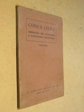 CODICE CIVILE Mussolini Grandi La libreria dello Stato 1942 libro di scritto da