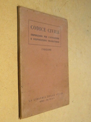 Codice civile mussolini grandi - codice,