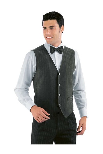 Gilet cameriere unisex gessato - gilet,