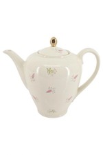 BAVARIA PORZELLAN Caffettiera Bianca Motivo Floreale Vintage