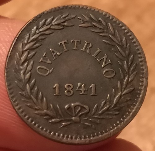 Moneta quattrino 1841 stato - moneta,