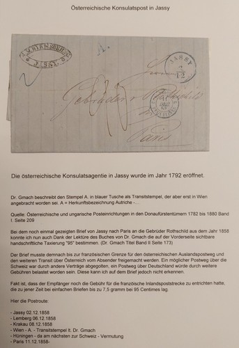 Romania 1858 lettera circolata - romania,