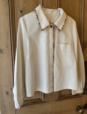 Camicia/giacca in cotone ricamato brindisi - Taglia 12 - Bellissima