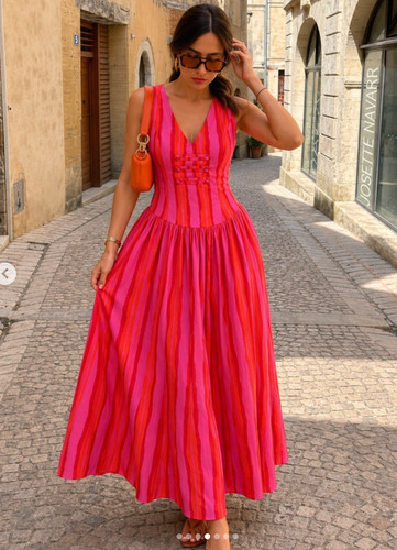 Abito zara rosso - zara, rosa