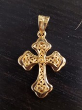 Ciondolo croce in oro giallo
