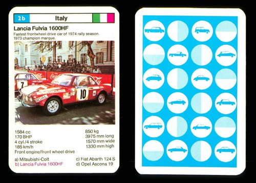 Info card rally car lancia - 1, x