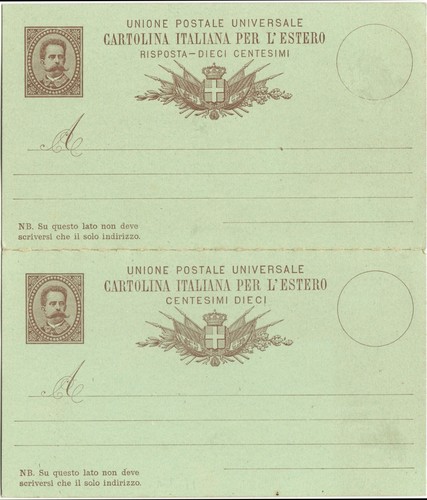 Regno italia 1882 intero - italia,