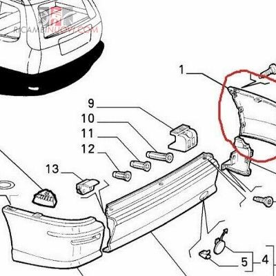 Angolare paraurti fiat - angolare, marea