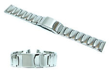 Cinturino per orologio acciaio pieno ansa dritta 20mm bracciale deployante B60