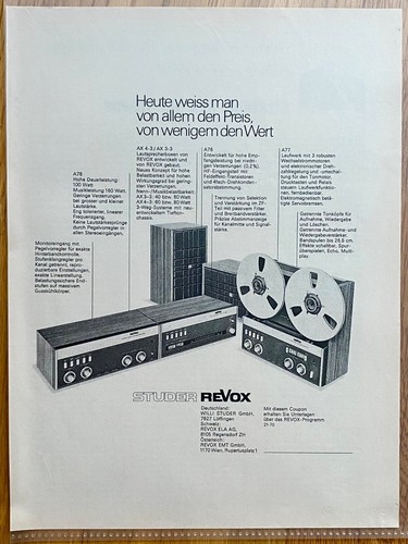 Stereo hifi studer revox 1975 - stereo,