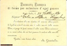 1891 REGGIO EMILIA nuova Fabbrica Calzature GUASTALLA