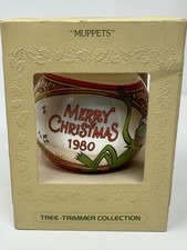 Decorazione natalizia vintage Muppets 1980 Hallmark Kermit Miss Piggy Fozzie