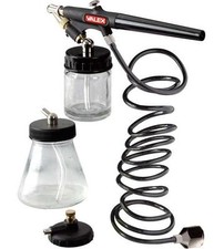 Mini Pistola per Aerografo verniciatura 2 serbatoi attacco bombola aria Valex