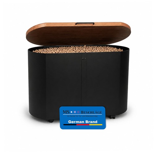 Cassapanca pellet carrello - cassapanca,