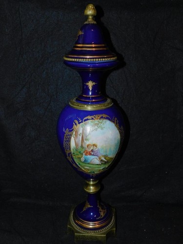 Antique sevres cobalt bolted - antique,